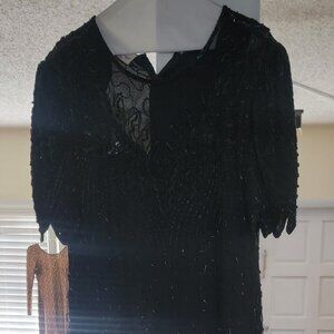 Larence Kazar, black elegant dress ,size 1 x
